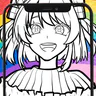 カラフル ピーチ  塗り絵