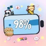 かわいい絵文字バッテリー表示
