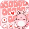 Pink Cute Hippo Thema