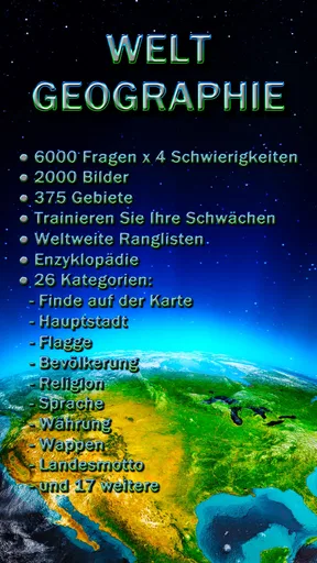 Welt Geographie - Quiz-Spiel