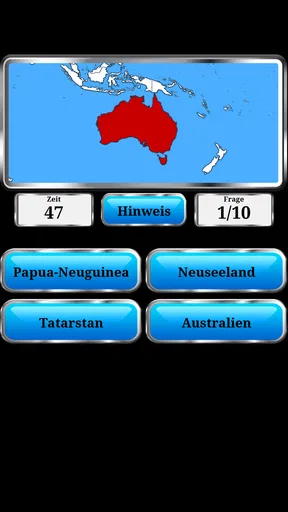 Welt Geographie - Quiz-Spiel