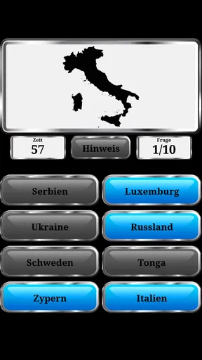 Welt Geographie - Quiz-Spiel