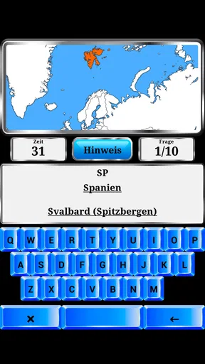 Welt Geographie - Quiz-Spiel