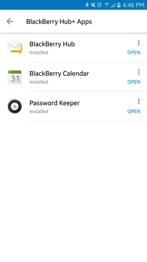 " BlackBerry Hub+サービス"