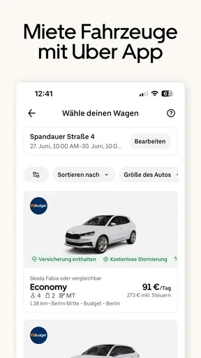Uber - Deine Fahrt auf Abruf