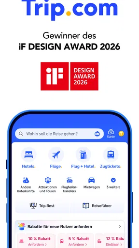 Trip.com: Flug, Hotel & Zug