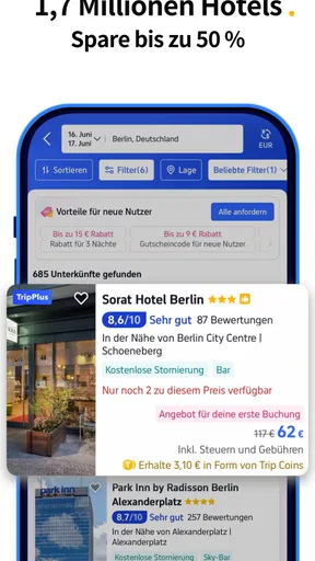Trip.com: Flug, Hotel & Zug
