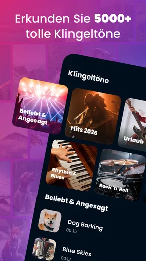 Klingelton Lieder für Android