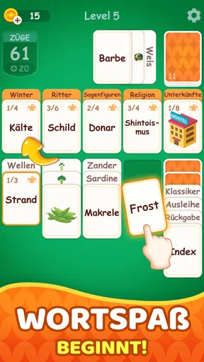Wortsolitär: Associate Words