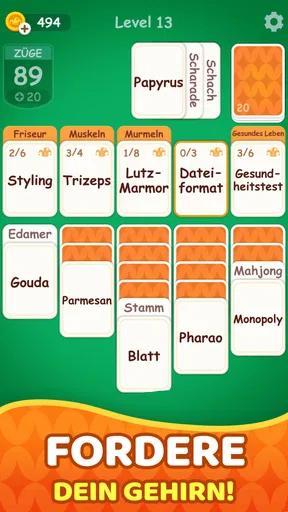 Wortsolitär: Associate Words