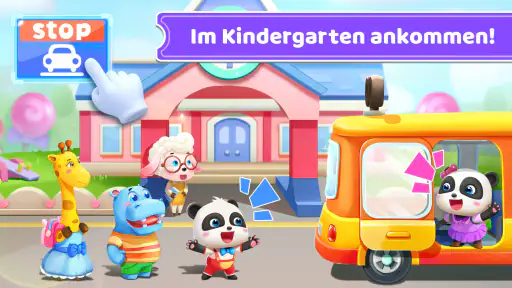 Baby Pandas Schulbus