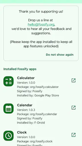 Fossify Thank You