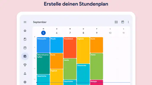Schulplaner und Stundenplan