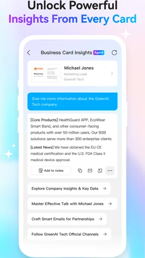 CamCard AI Scanner, Transcribe