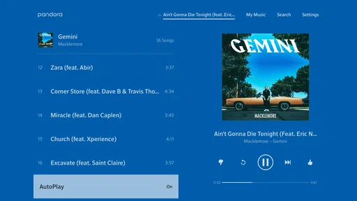 Pandora Music for TV