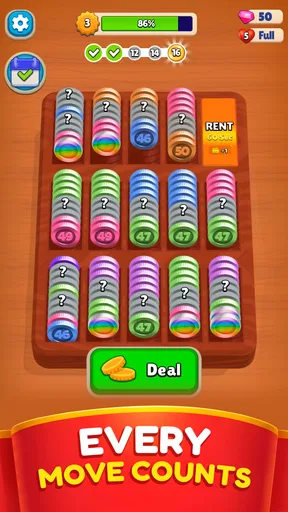 ポケットソート (Pocket Sort):コインパズル