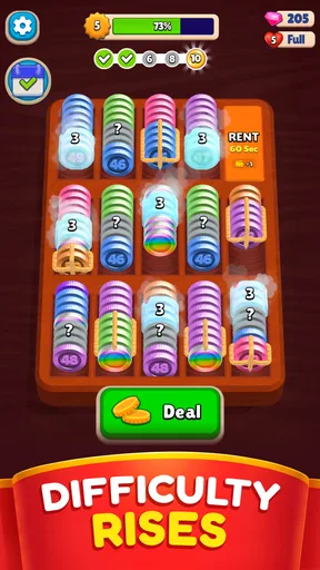 ポケットソート (Pocket Sort):コインパズル