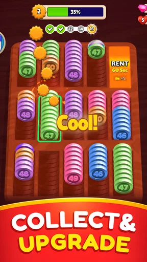 ポケットソート (Pocket Sort):コインパズル