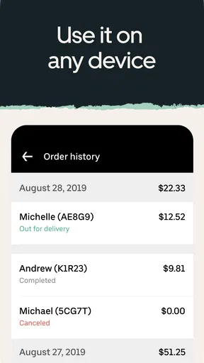Uber Eats 注文管理ツール