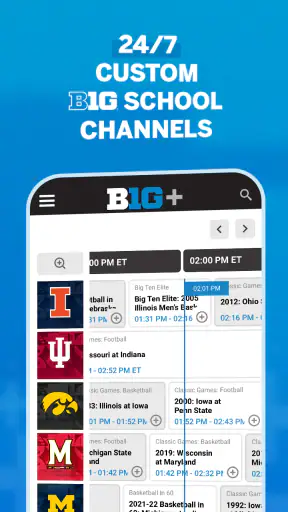 B1G+: Watch College Sports