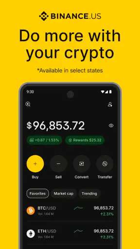Binance.US: Buy BTC & Crypto