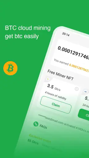 BtcCoin-Cloud Miner Mining