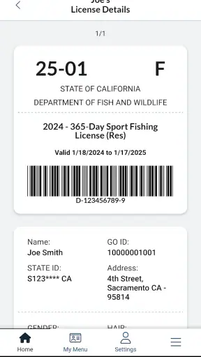 CDFW License