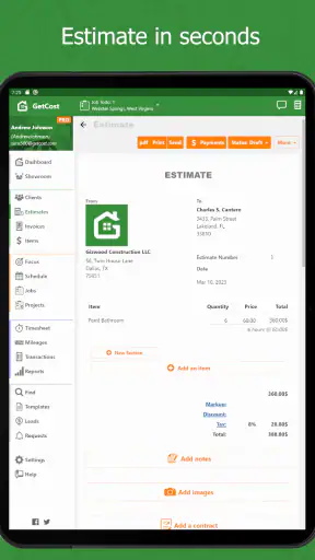 Contractor Estimate & Invoice