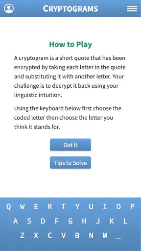 Cryptogram · Cryptoquote Game