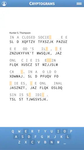 Cryptogram · Cryptoquote Game