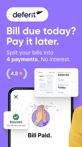 Deferit: Split Bills, Pay in 4