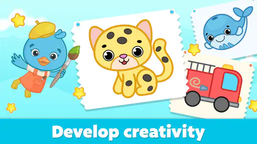 Coloring for Kids: Drawing 2-6