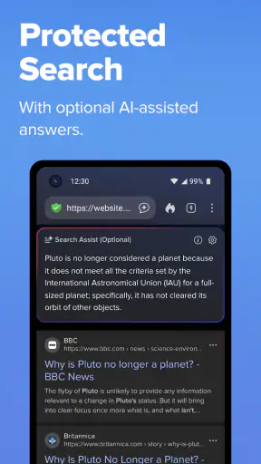 DuckDuckGo, optional Duck.ai