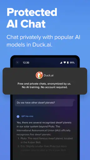DuckDuckGo, optional Duck.ai