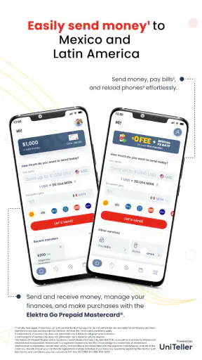 Elektra Go: Money Transfer