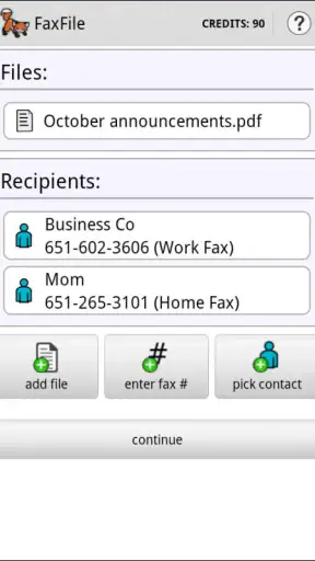 FaxFile - Send Fax from phone