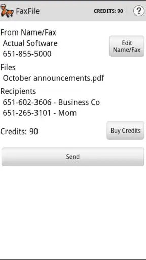 FaxFile - Send Fax from phone