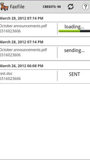 FaxFile - Send Fax from phone