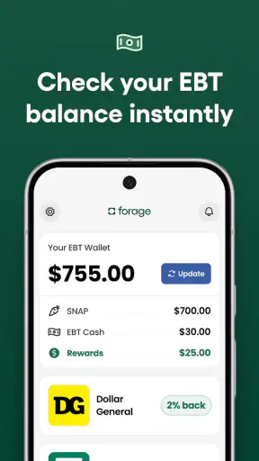 Forage EBT Balance & Rewards