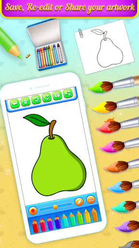 Fruits Coloring Book & Drawing