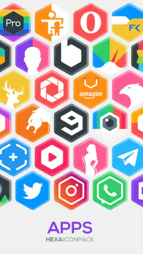 Hexa Icon Pack : Hexagonal