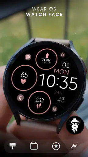 Minimal Rose Gold Watch Face