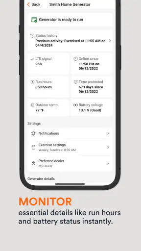 Mobile Link for Generators