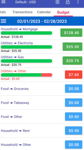 MoBill Budget and Reminder