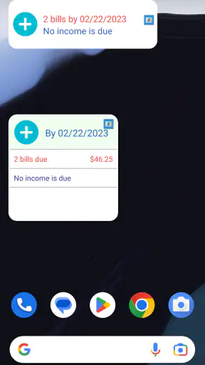 MoBill Budget and Reminder