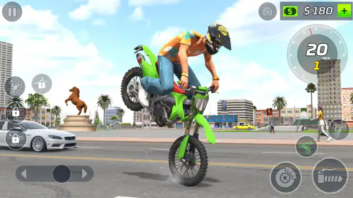 Moto Bike Stunt Wheelie Game