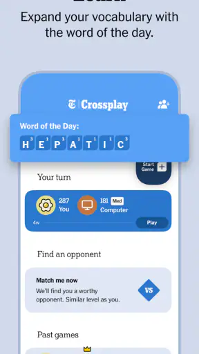 NYT Crossplay: Play and Spell