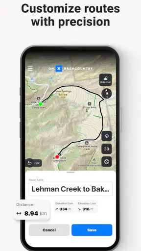 onX Backcountry Trail Maps GPS