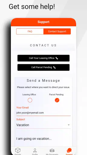 Parcel Pending