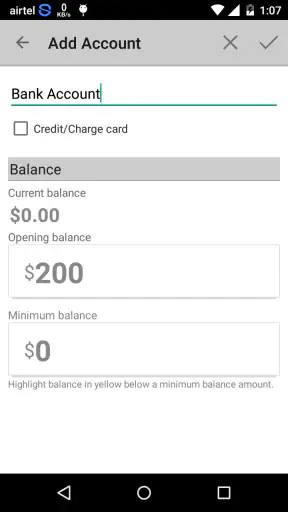 Simple Checkbook Ledger